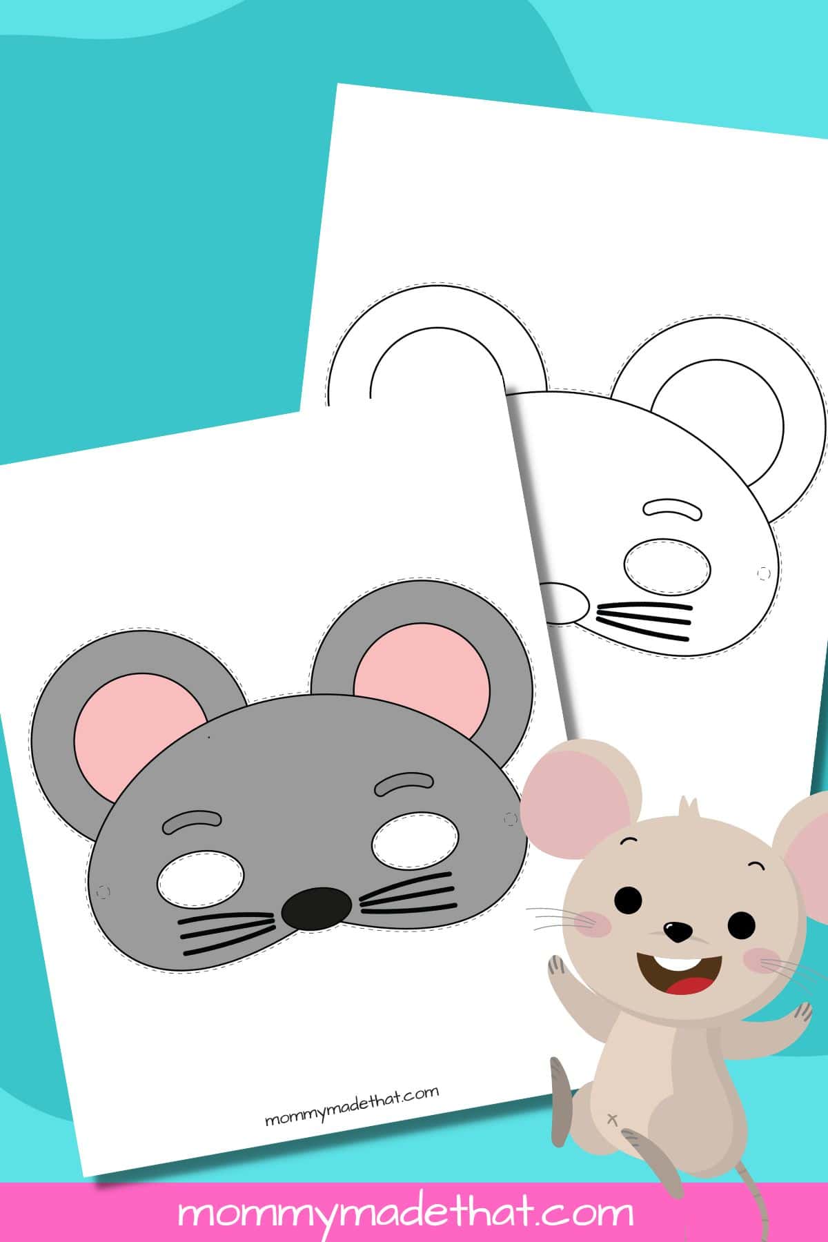 Adorable Mouse Mask Template (Free Printable!)