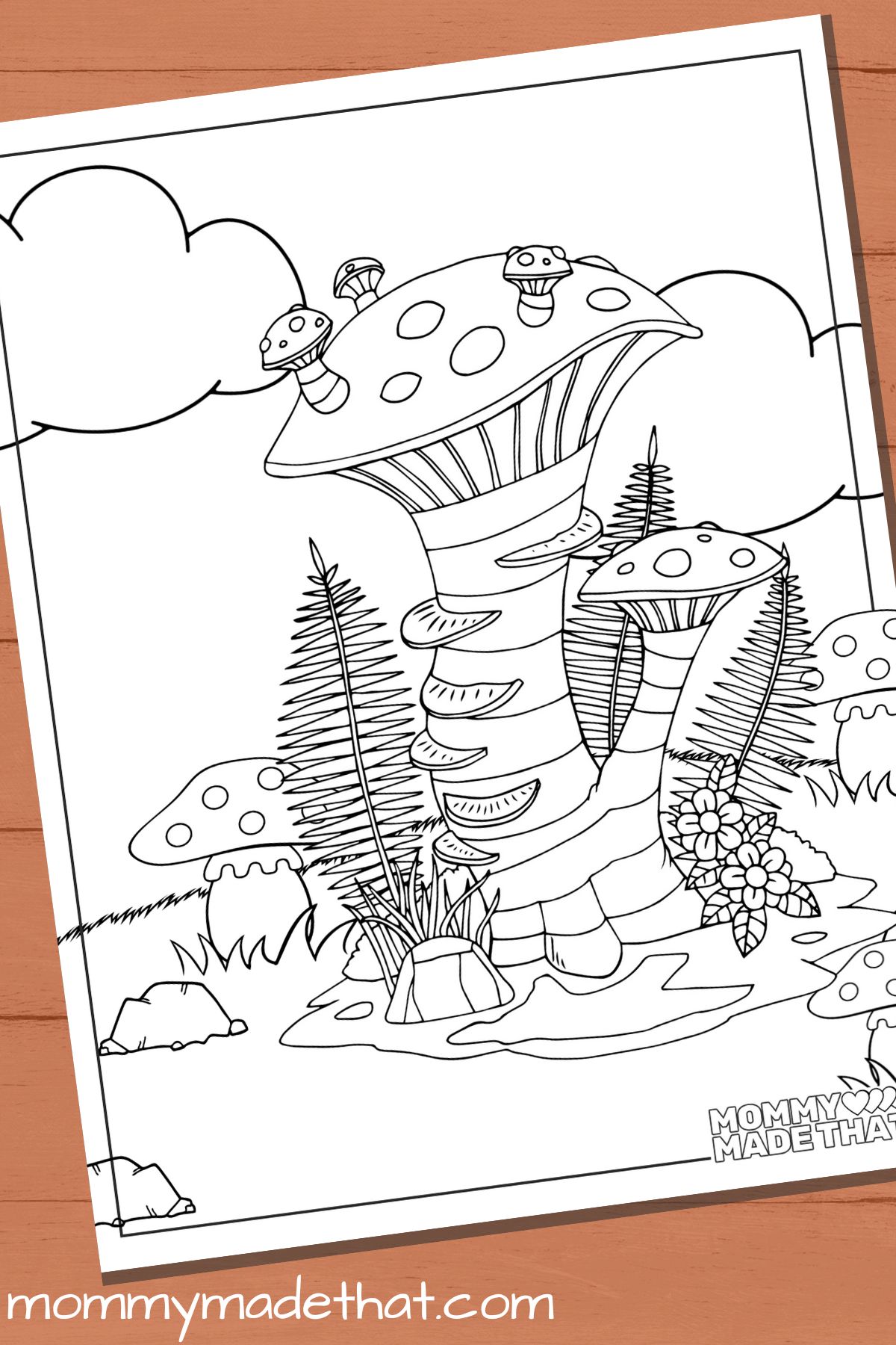 mushroom coloring pages