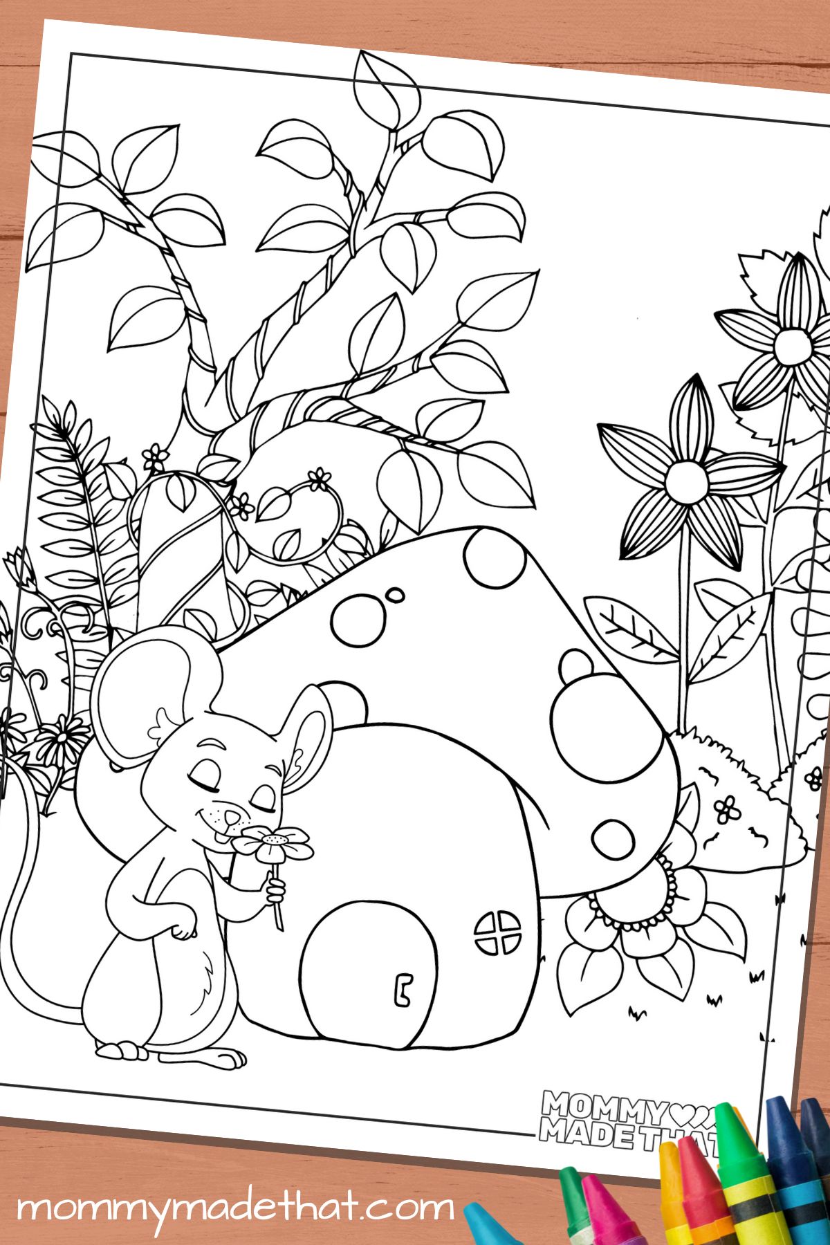 mushroom coloring pages for kids