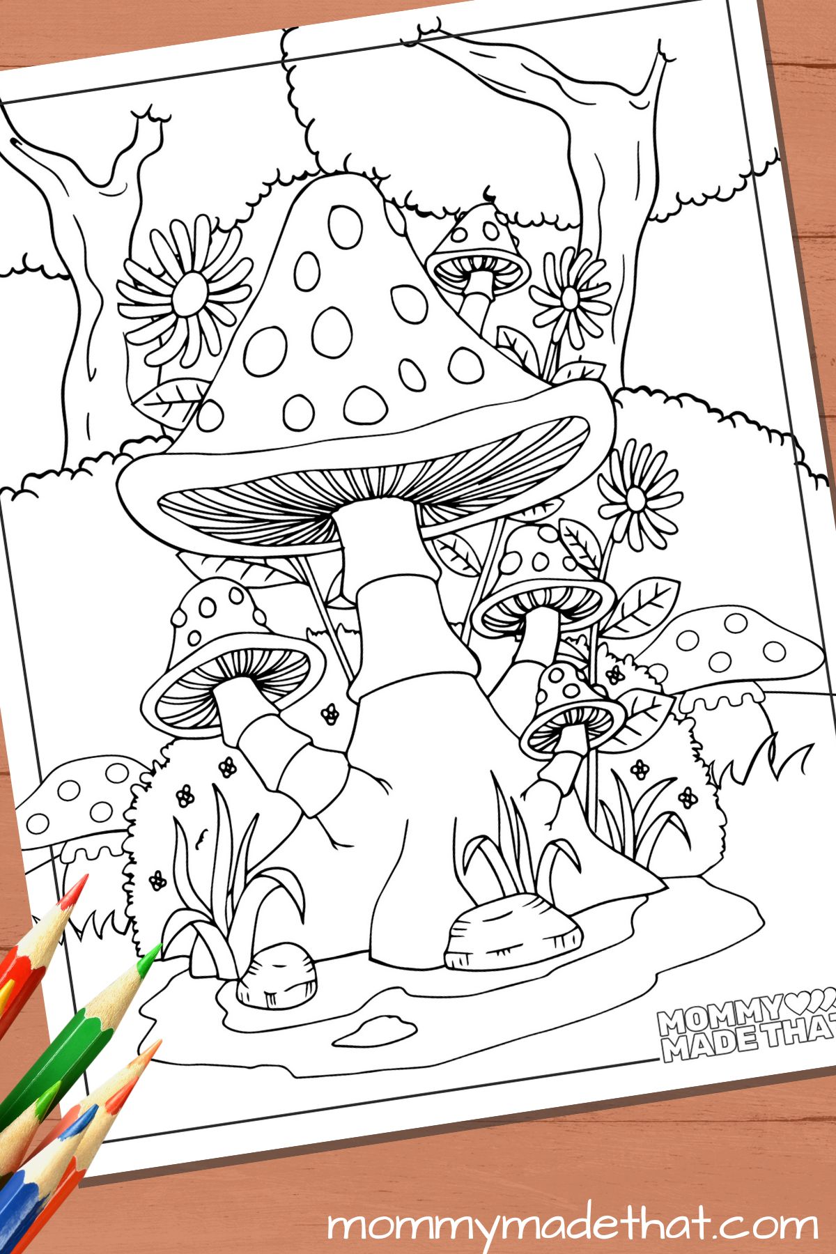 mushroom coloring sheets