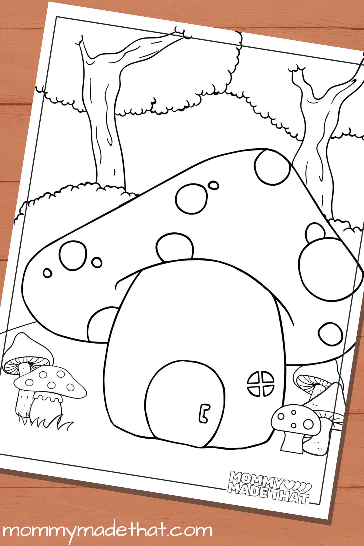 mushroom coloring pages for kids