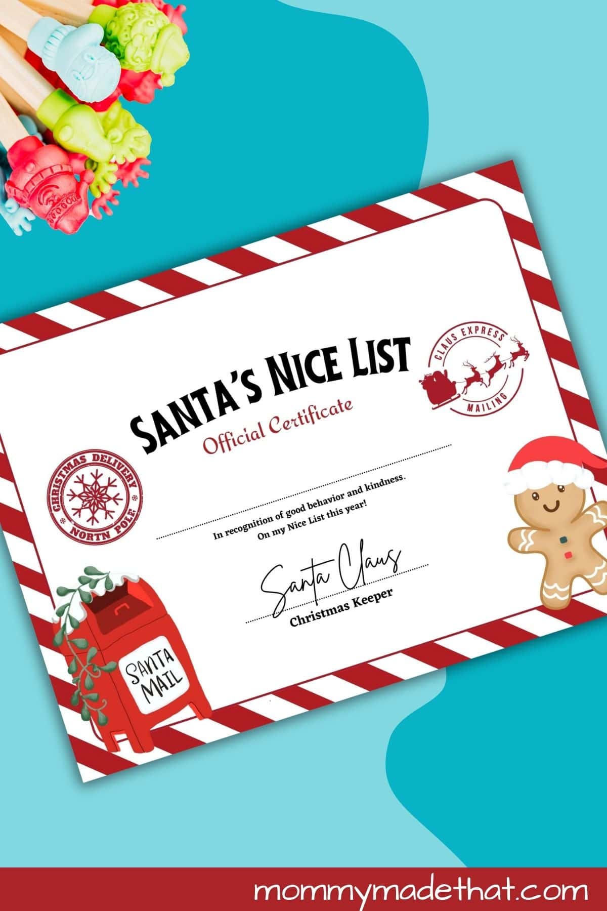 nice list certificate free printable