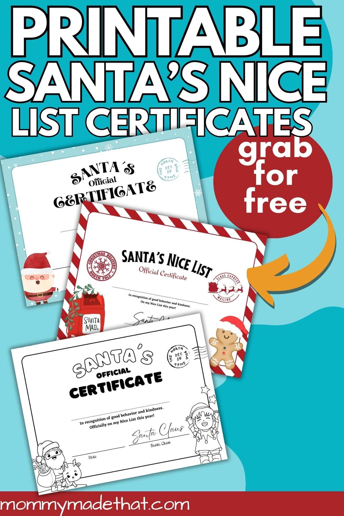 free printable nice list certificate from santa