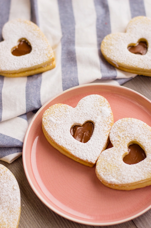 Nutella Sweetheart Cookies