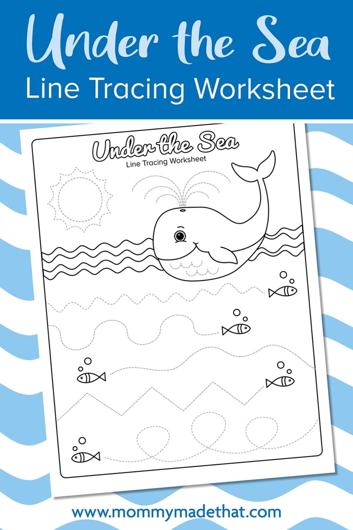 ocean line tracing worksheets