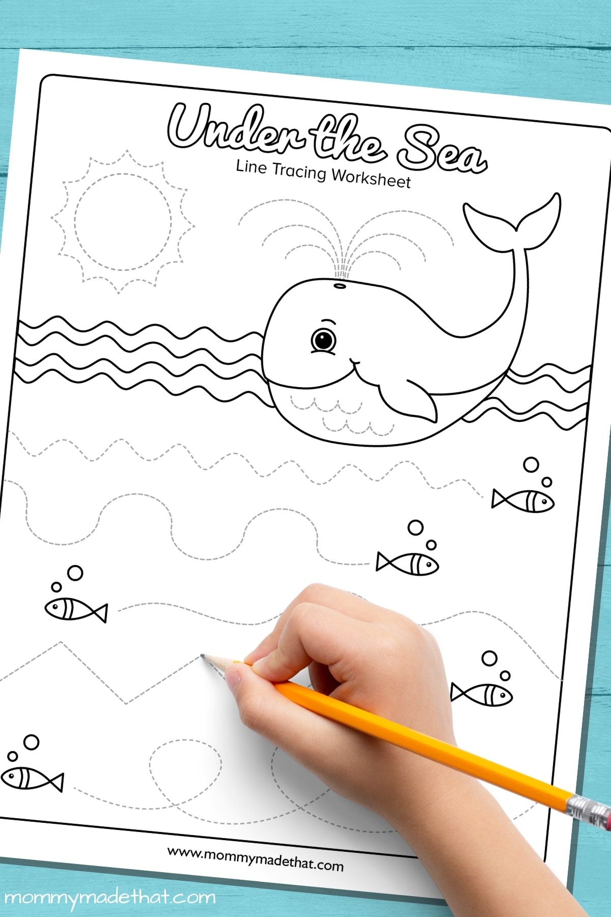 ocean line tracing worksheets for preschoolers