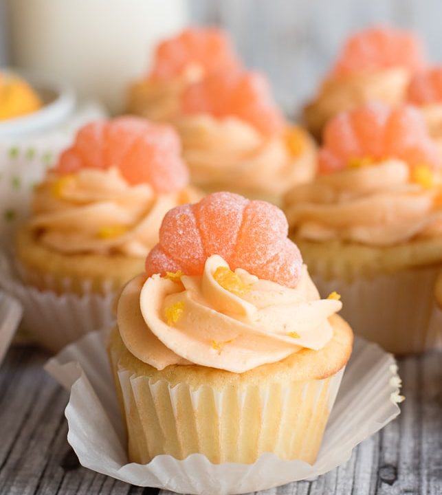 Orange creamsicle cupcake from cake mix