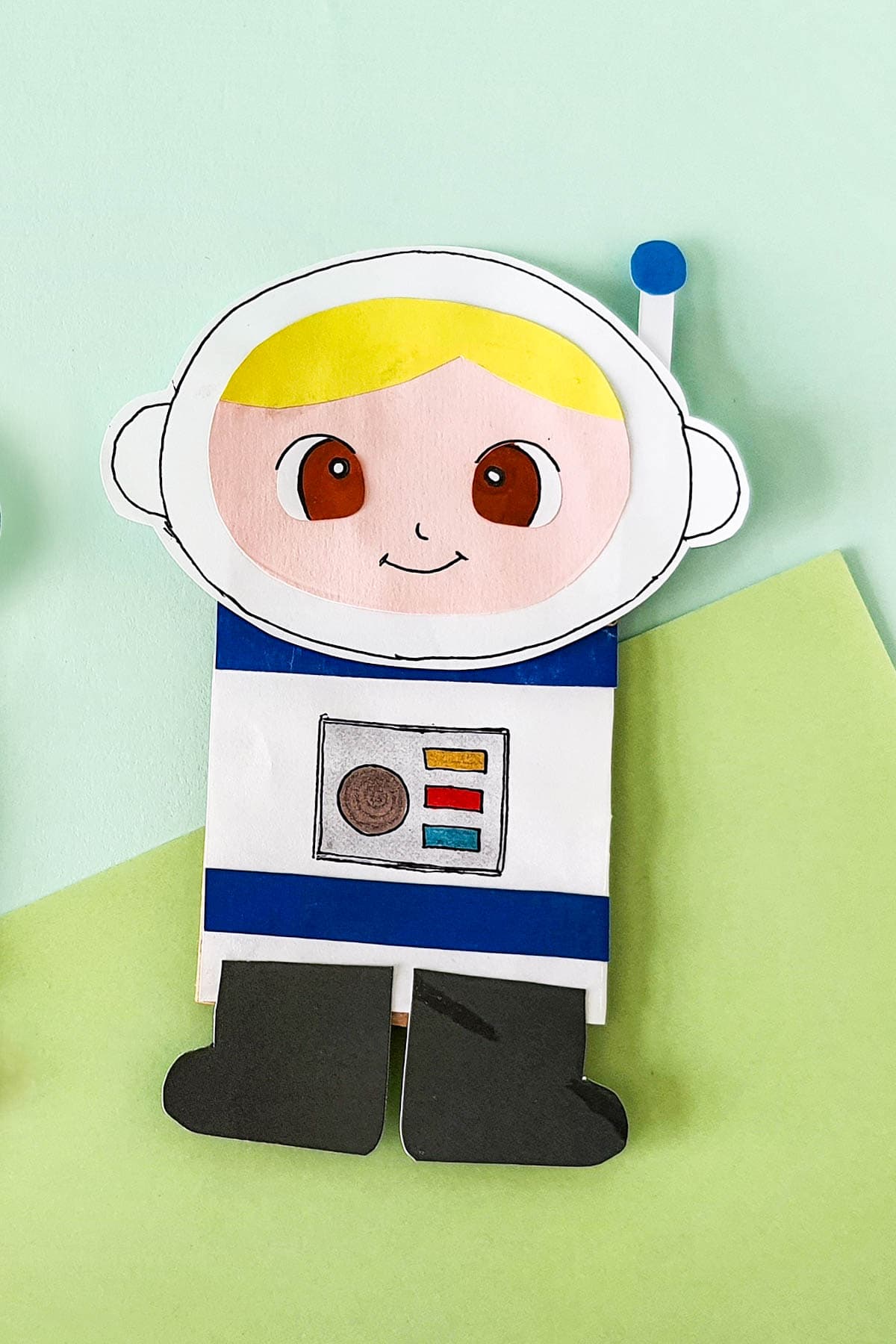Paper bag astronaut craft.