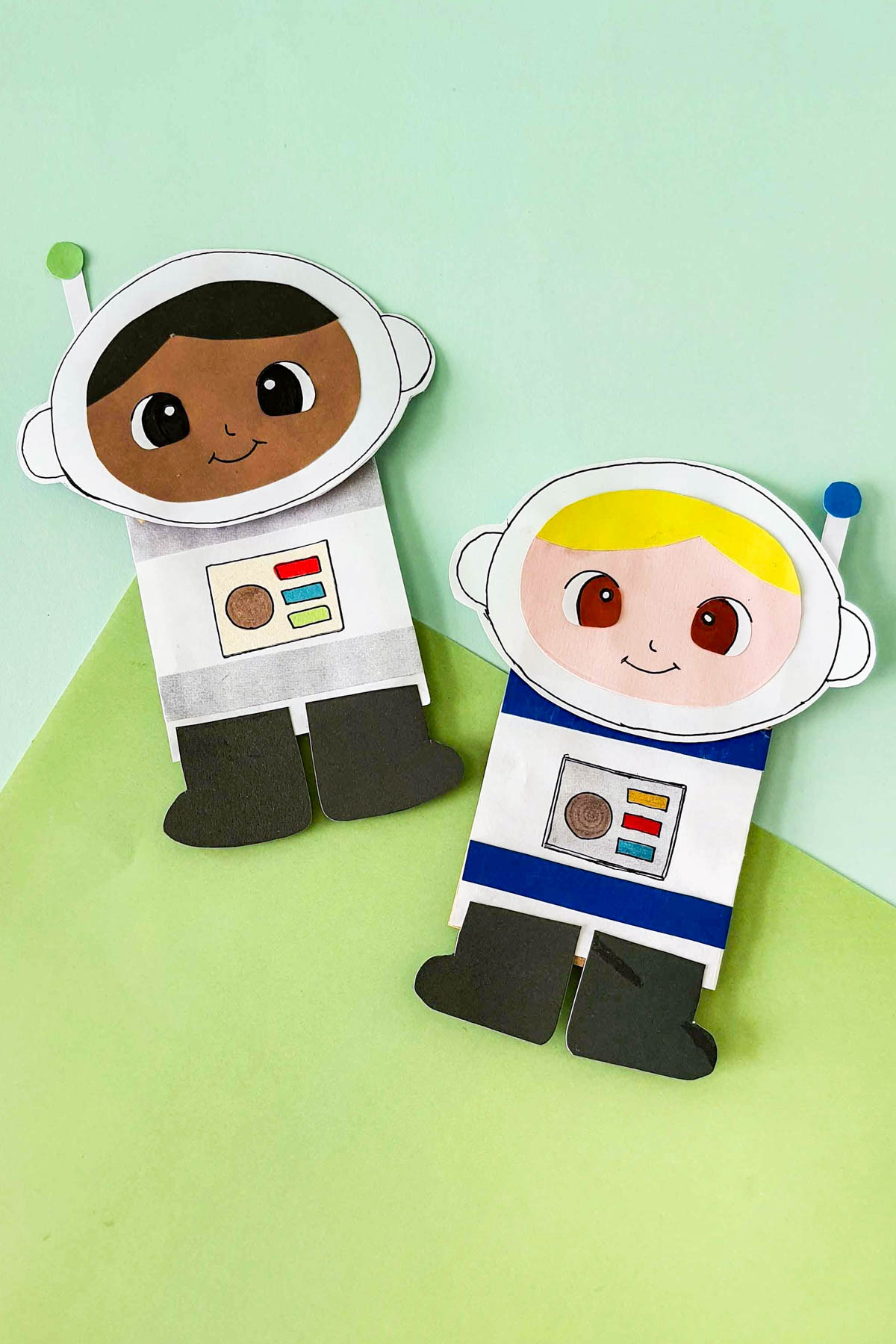 Paper bag astronaut craft.
