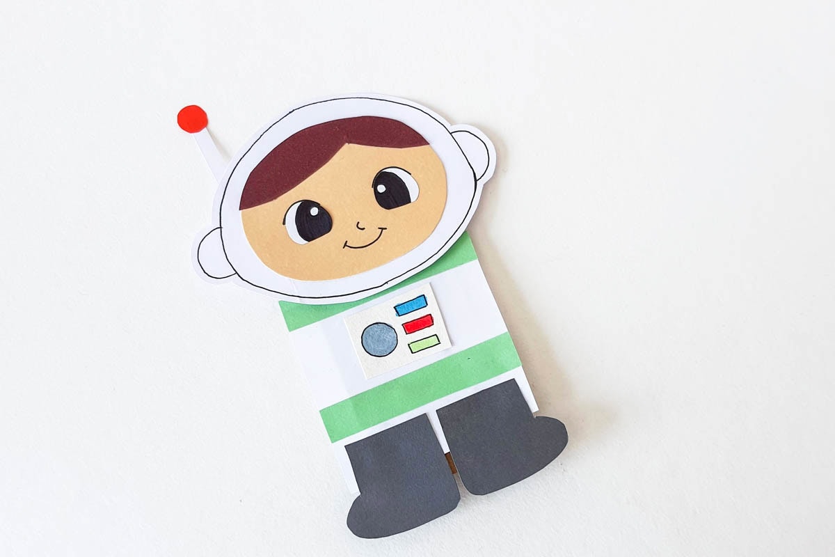 Paper bag astronaut craft.