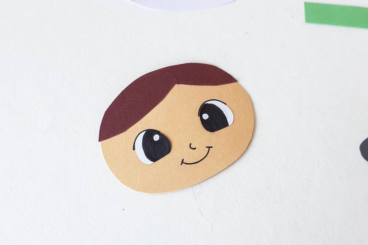 Assembling the face.
