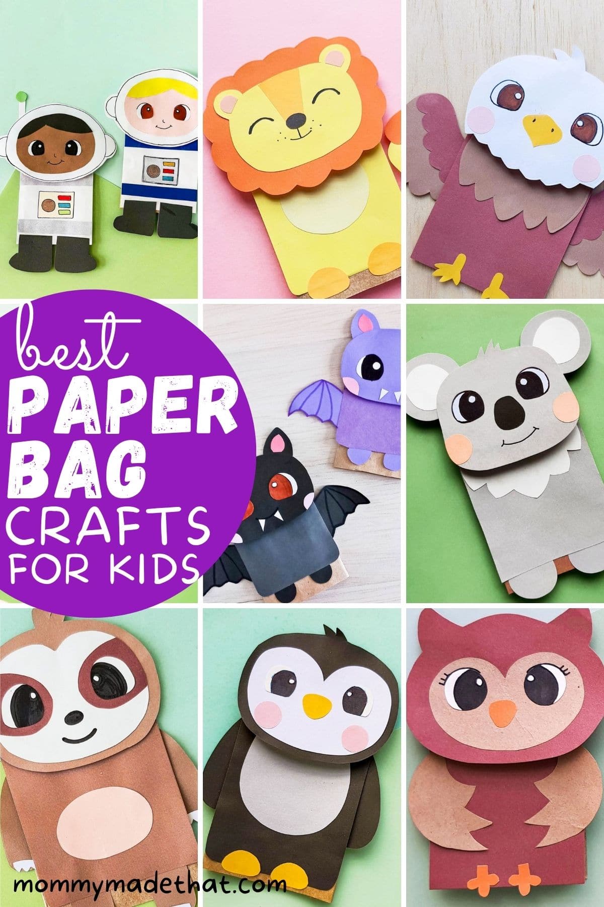 Best paper bag crafts for kids.