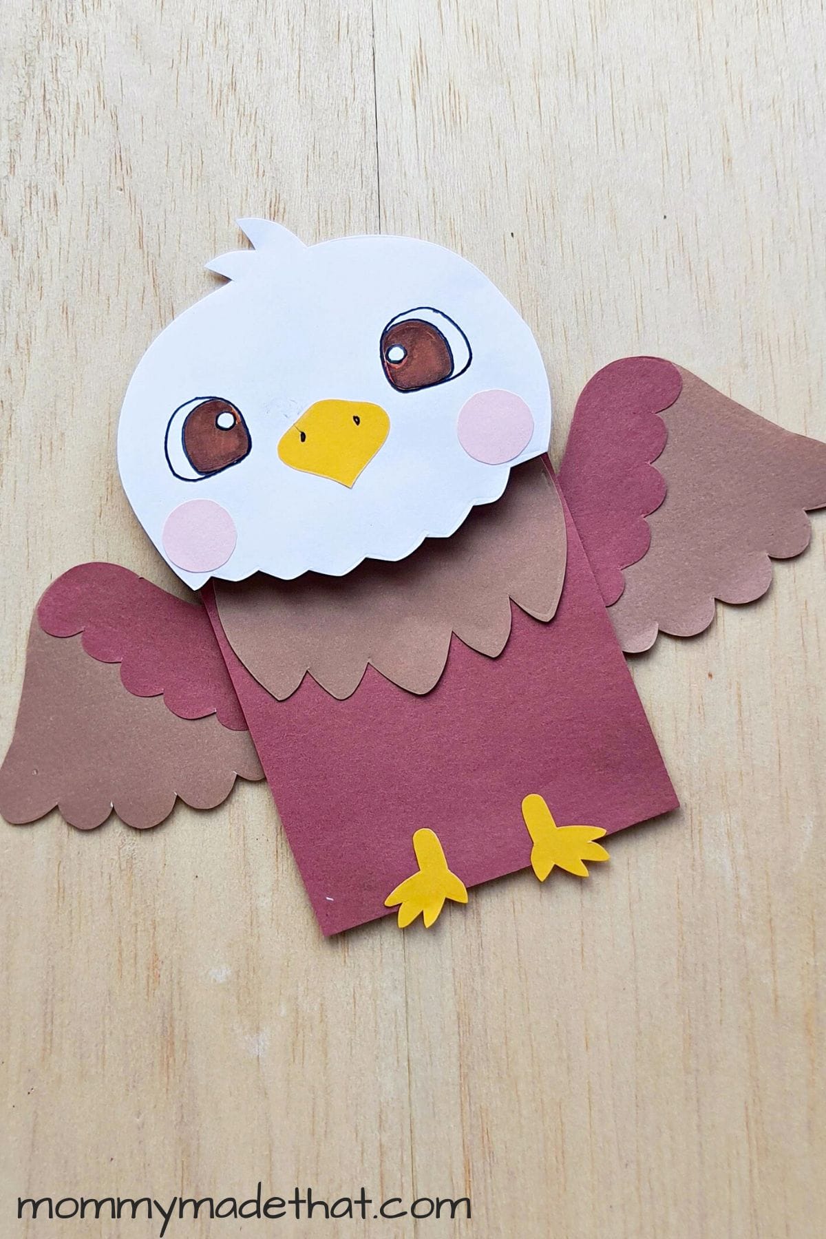 paper bag bald eagle craft