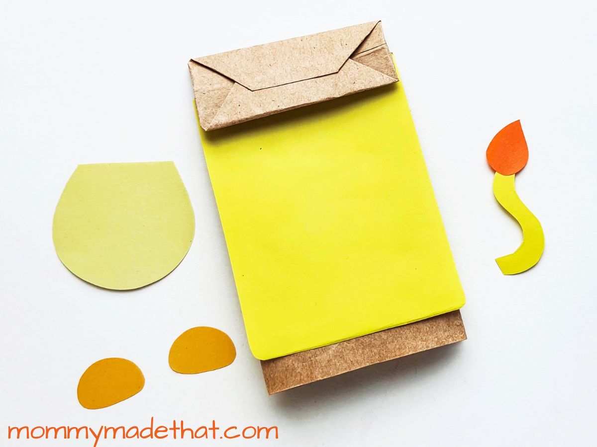 attaching yellow paper