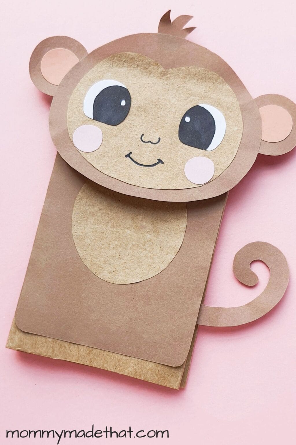 Paper Bag Monkey Puppet (With Free Printable Craft Template)