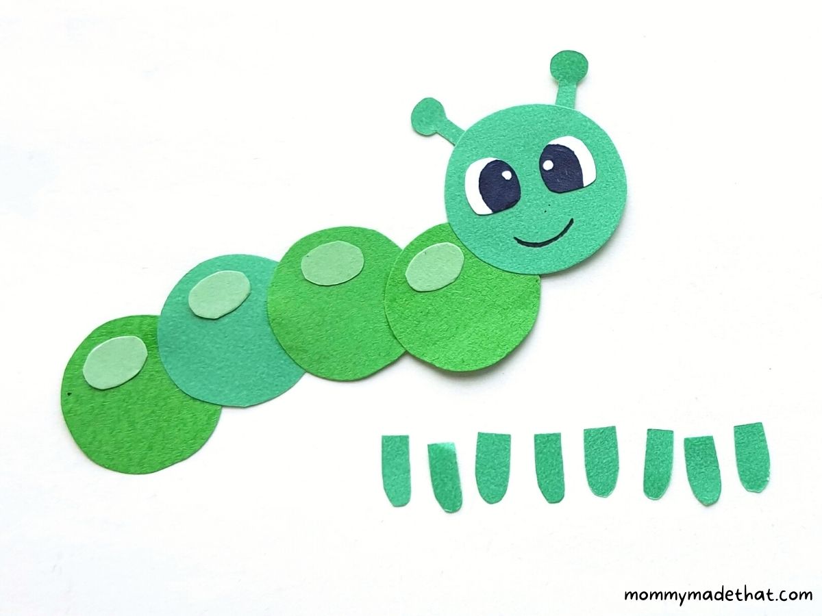 adding spots to caterpillar's body