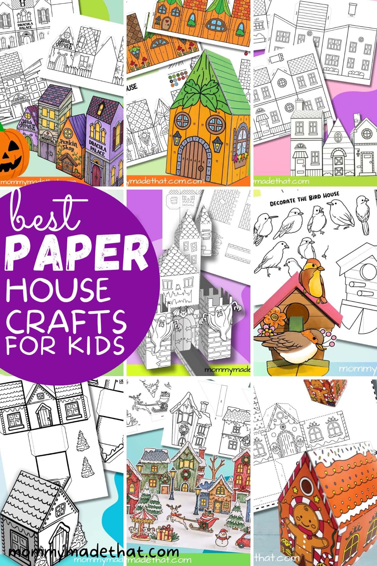 Printable paper house crafts.