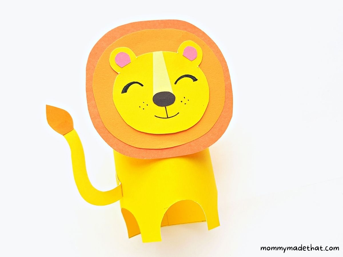 paper lion craft for kids