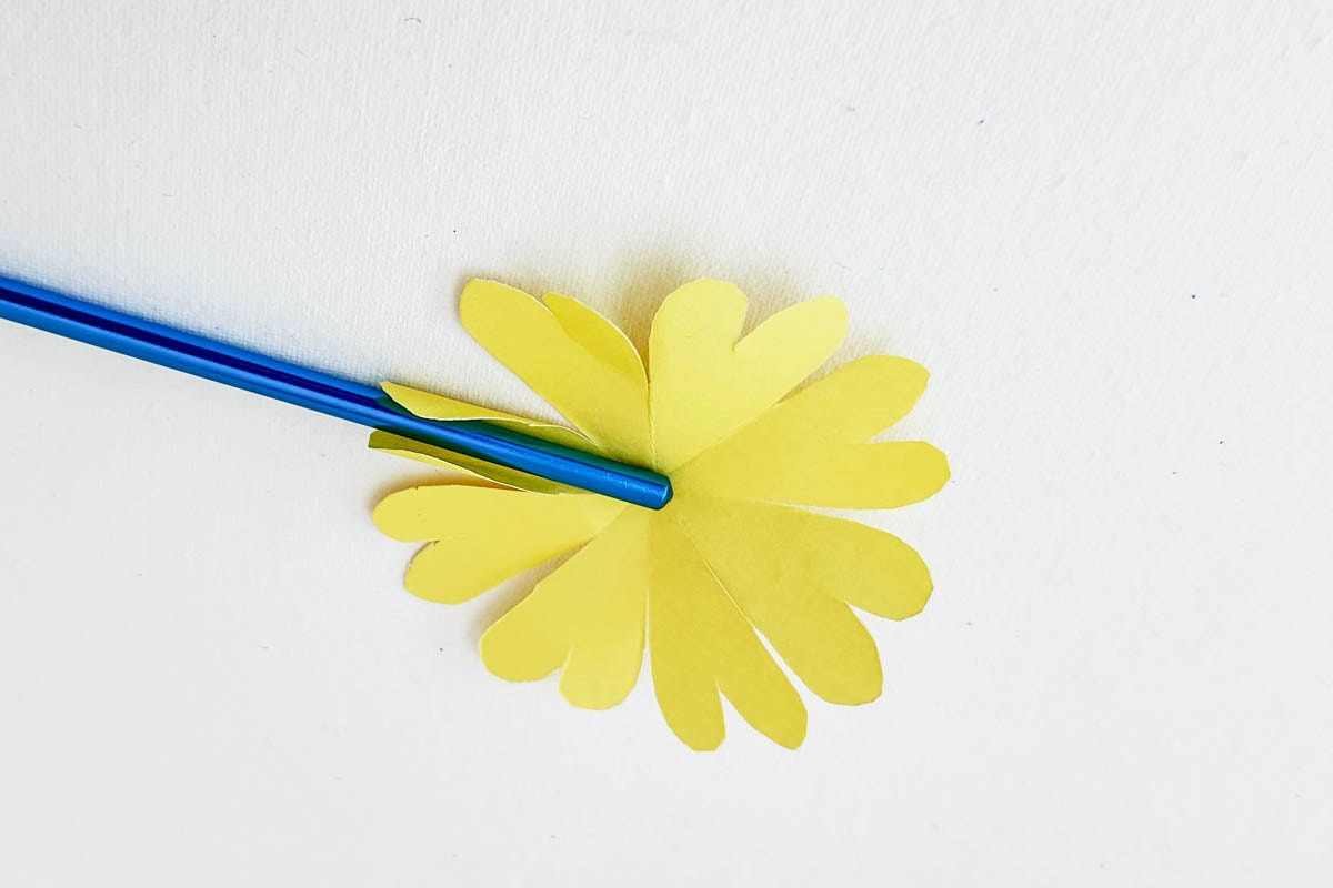 Twisting flower petals.