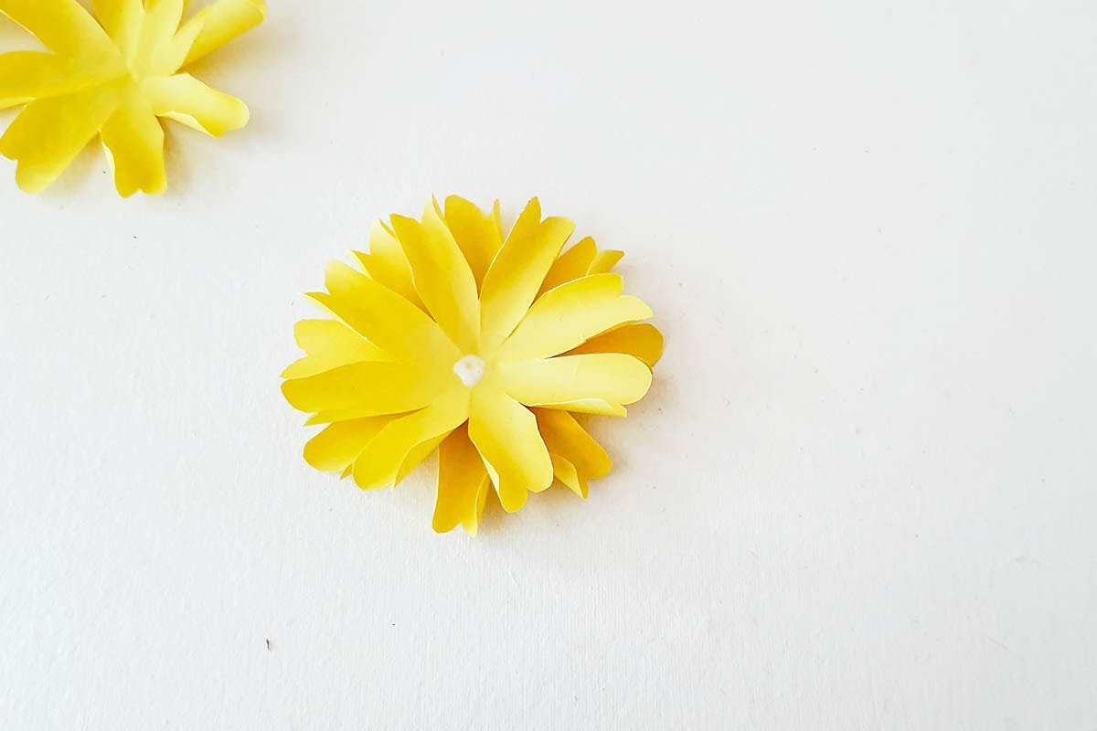 Layering flower petals.