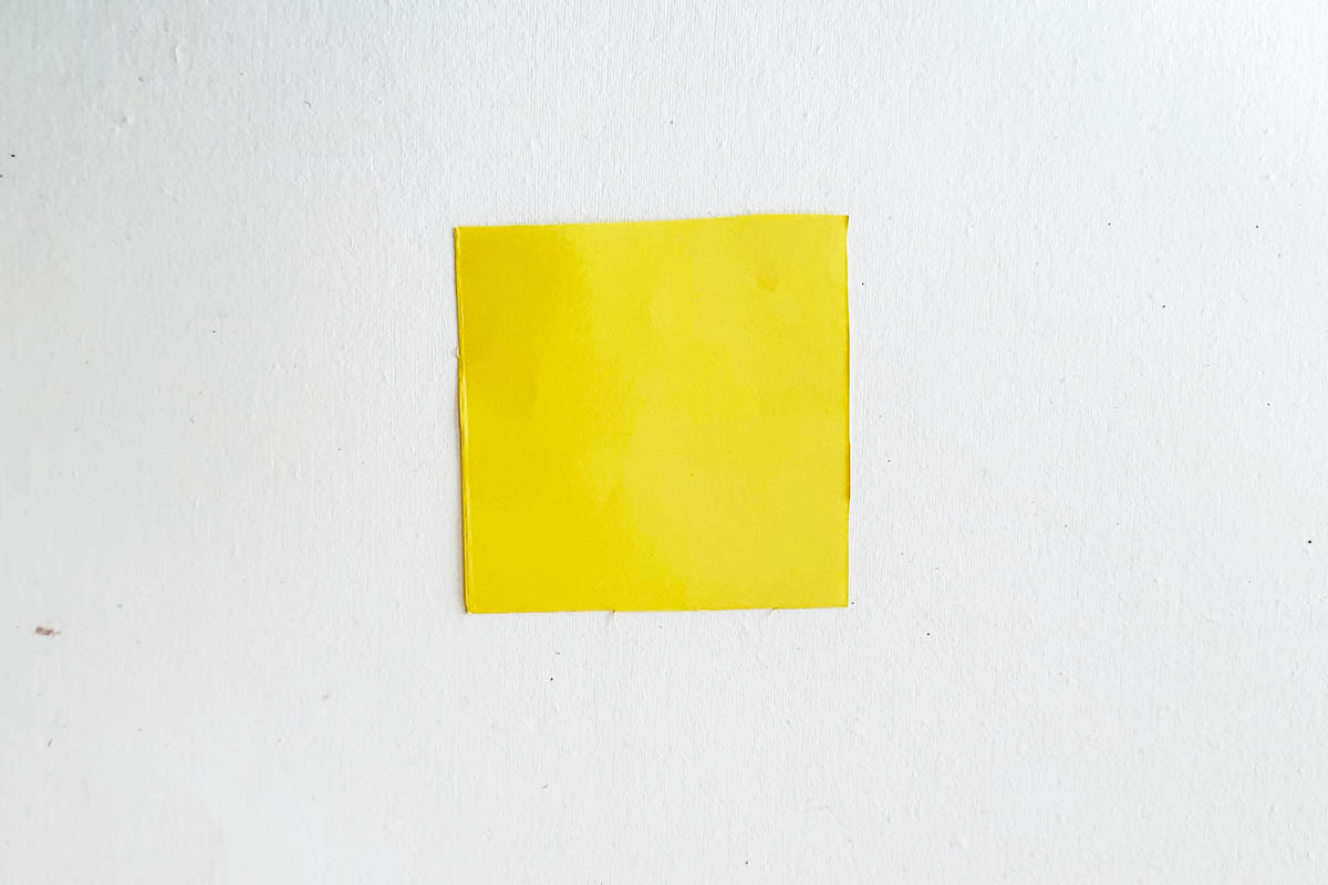 Yellow square paper.