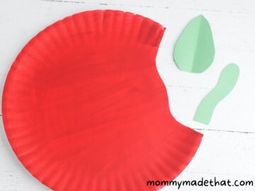 Paper Plate Apple Craft for Kids