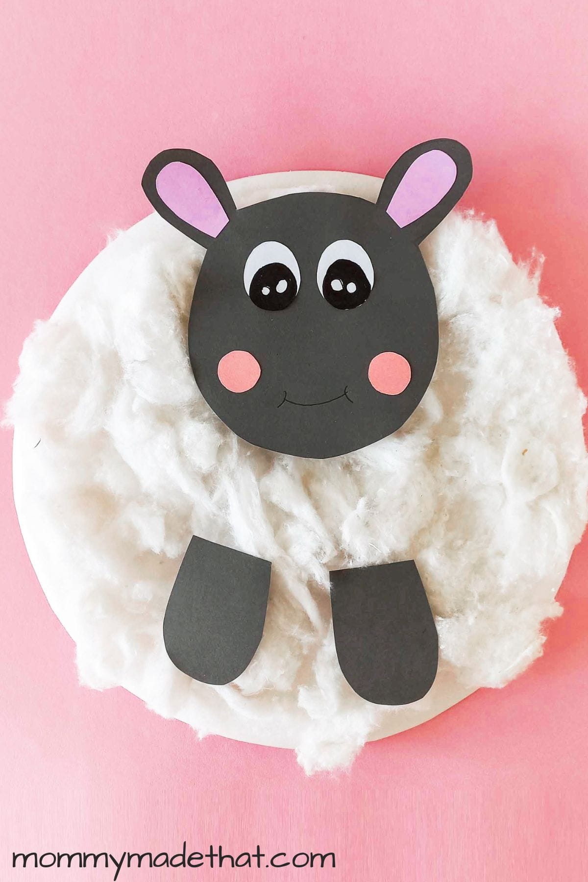 paper plate sheep