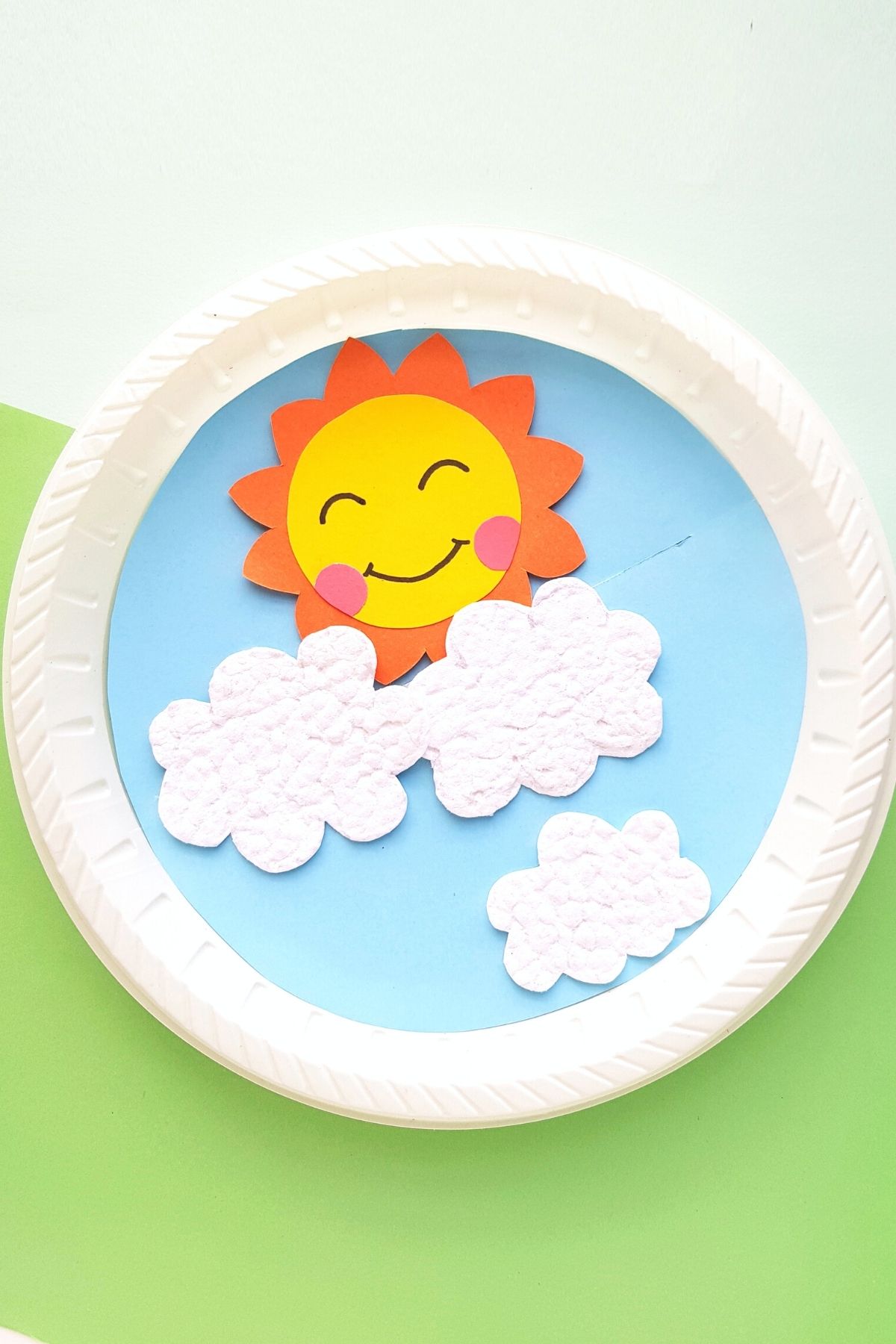 Cutest Paper Plate Sun Craft +Free Printable Template