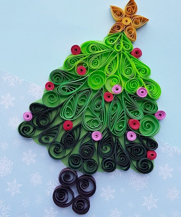 Paper quilled Christmas tree