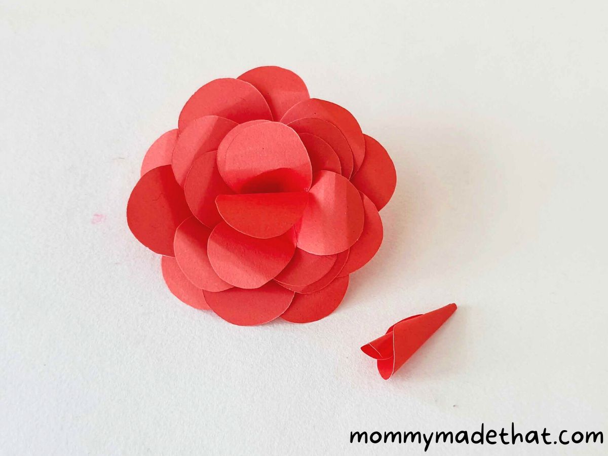 making a paper rose