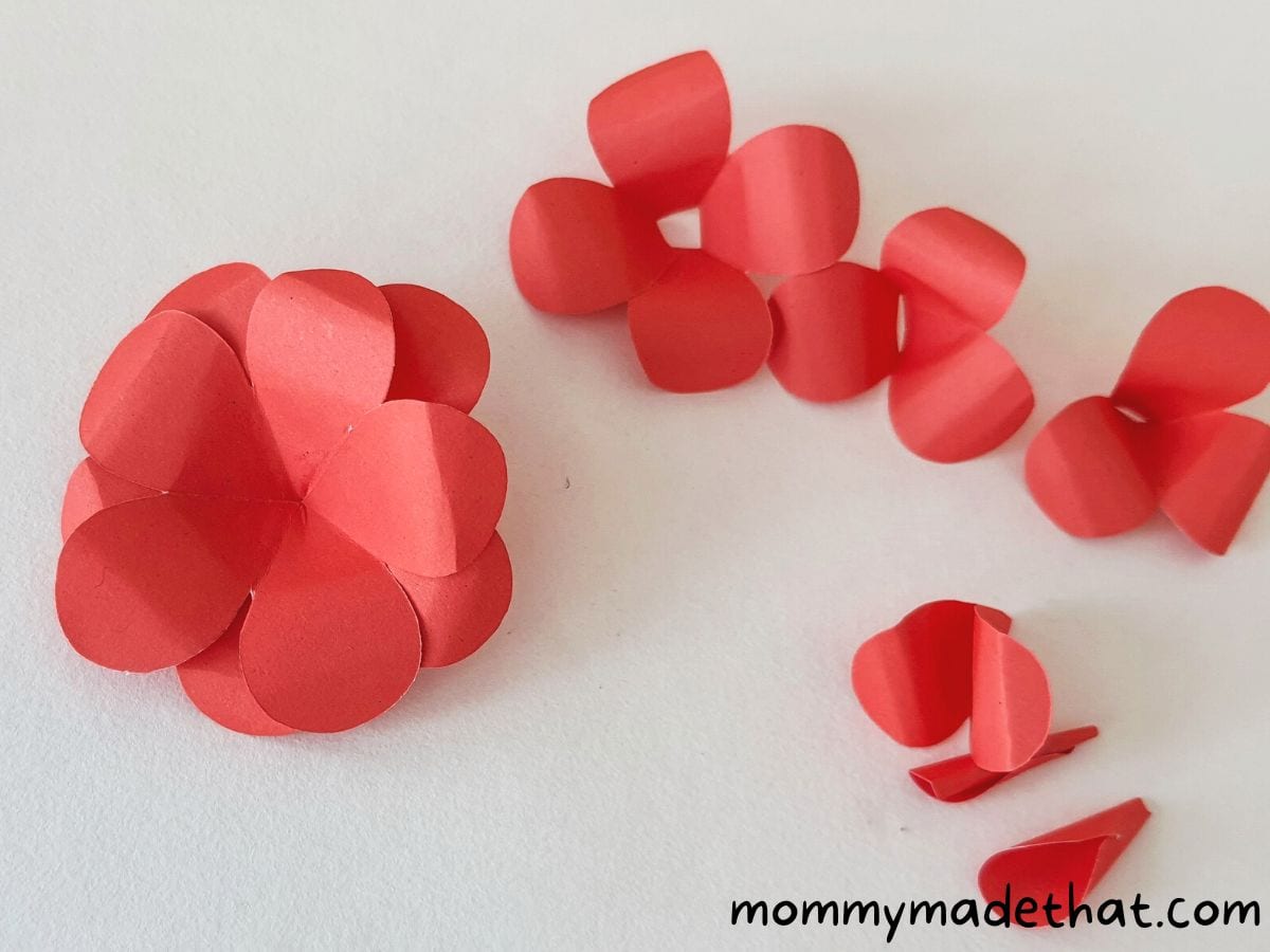 folding paper roses