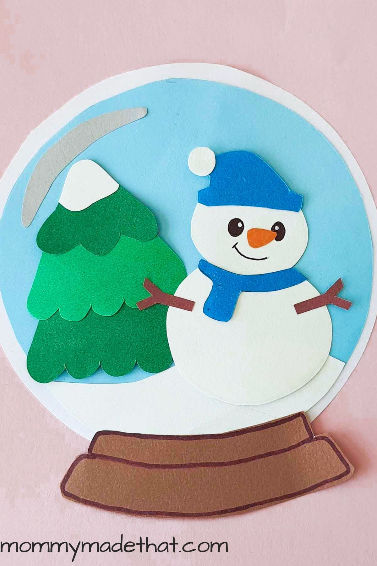 Adorable Paper Snow Globe Craft (With Free Template!)