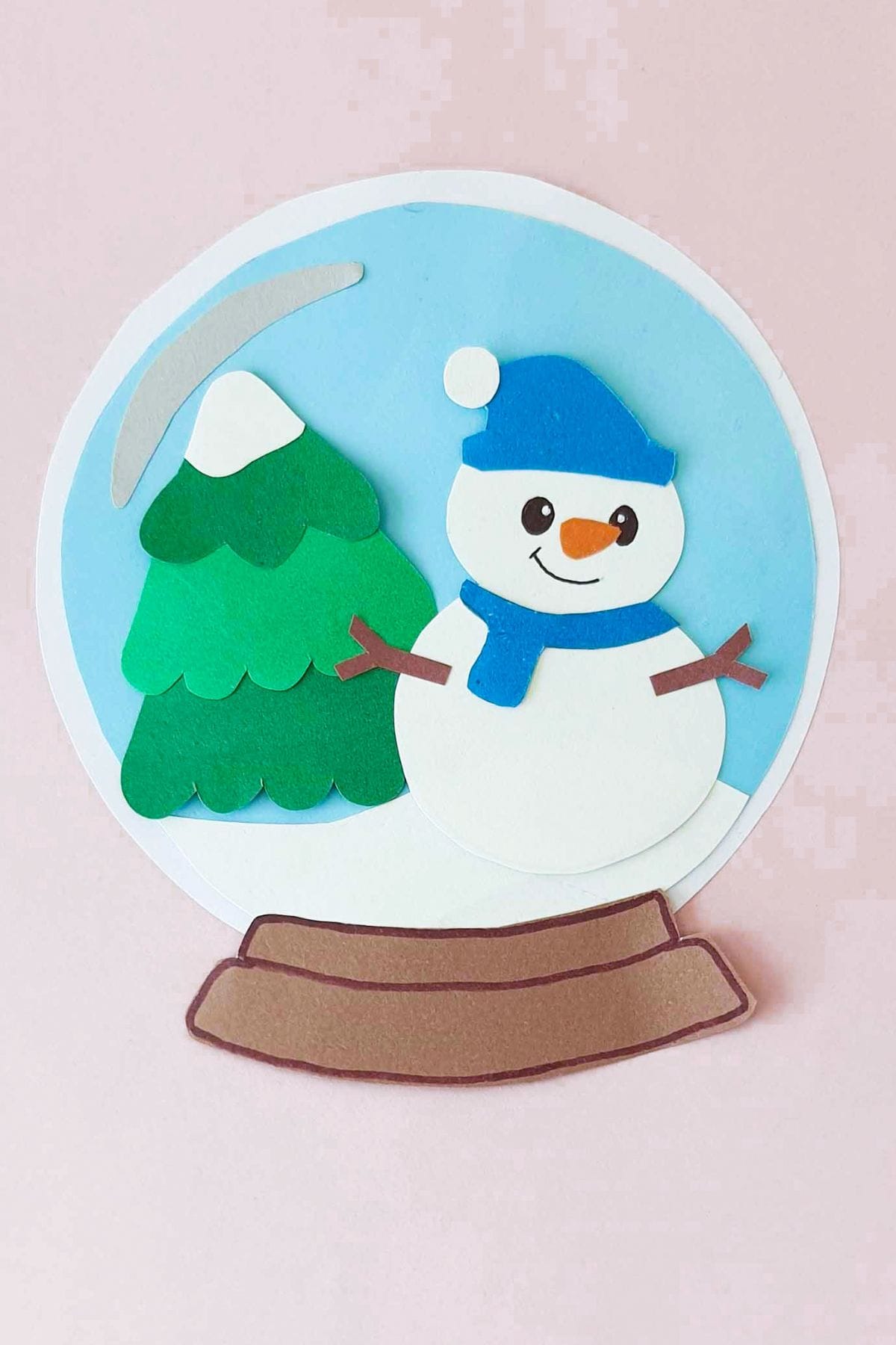 paper snow globe craft