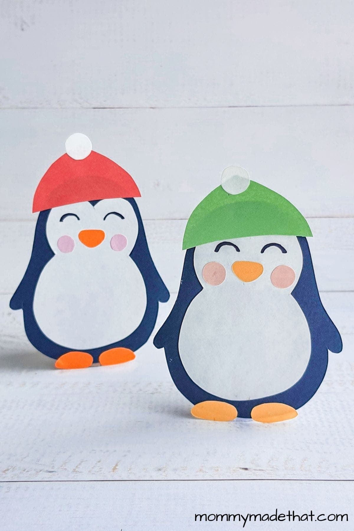 Paper penguin craft.