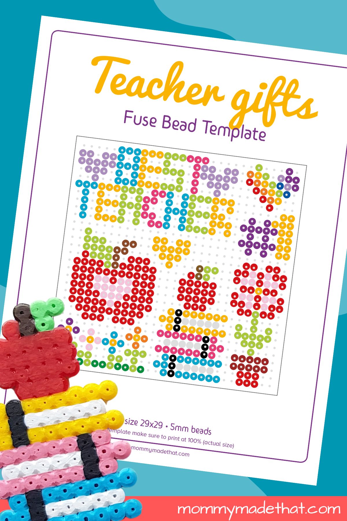 Teacher Appreciation Perler Bead Patterns (Makes Cute Cards!)