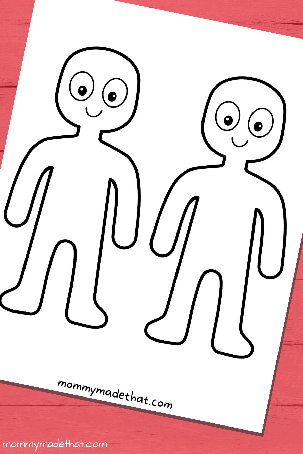 printable person outlines