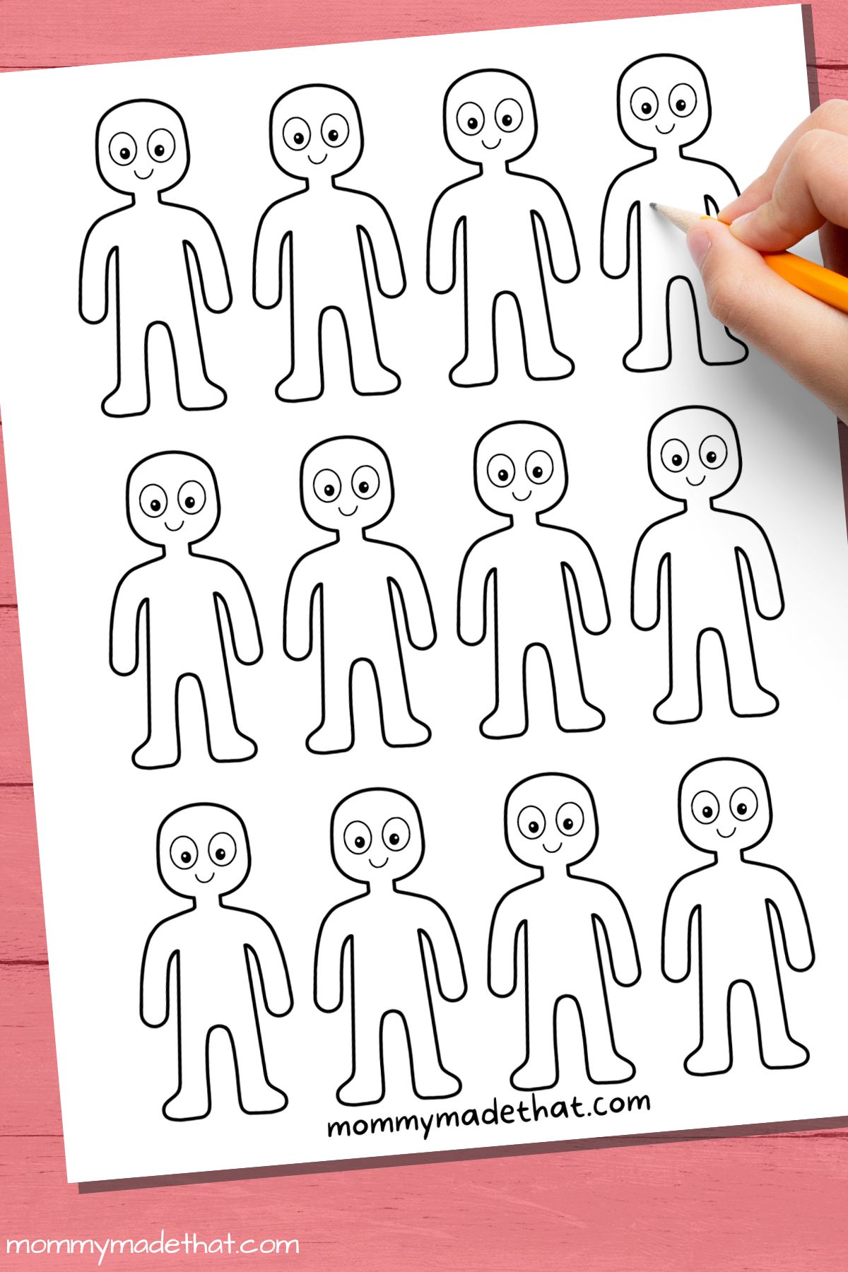 free printable people outlines