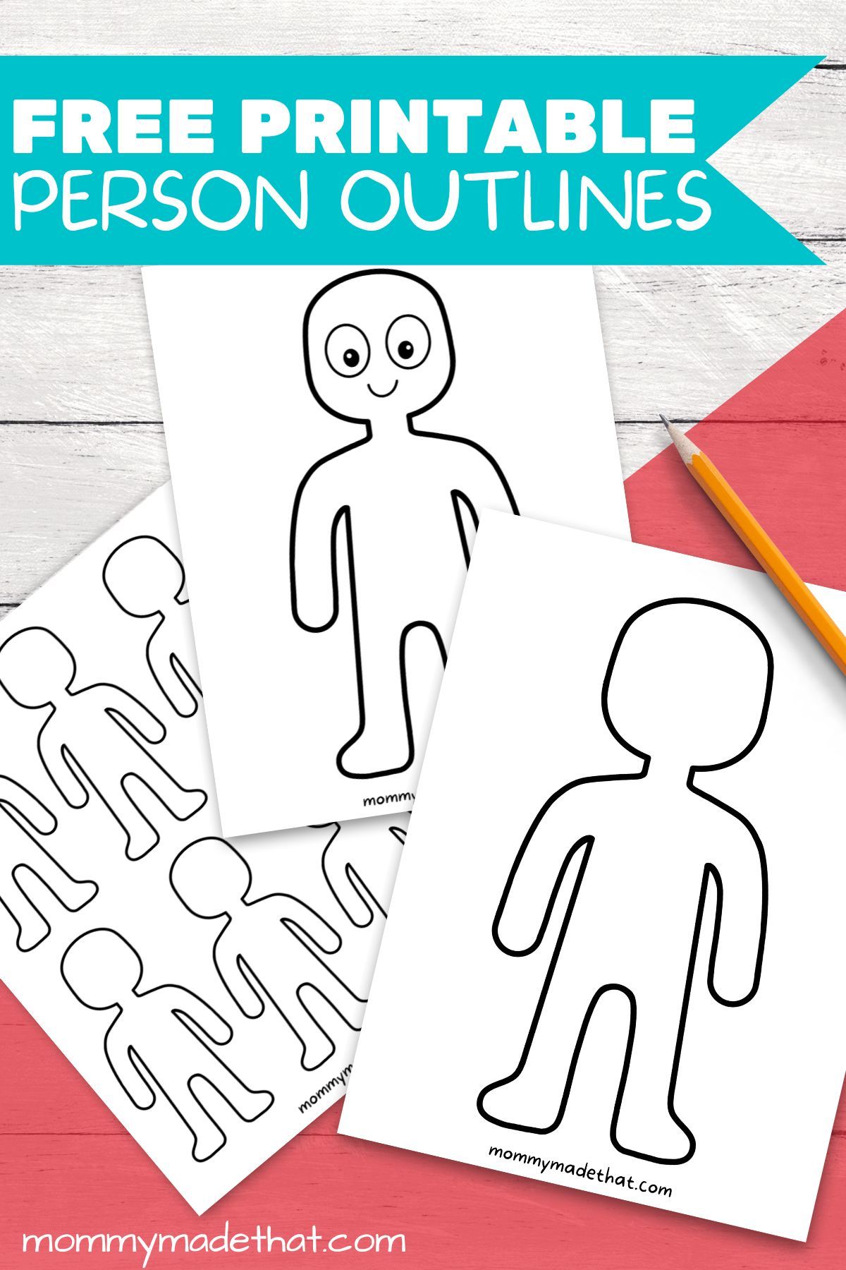 Person Outline and Templates (Lots of Free Printables!)