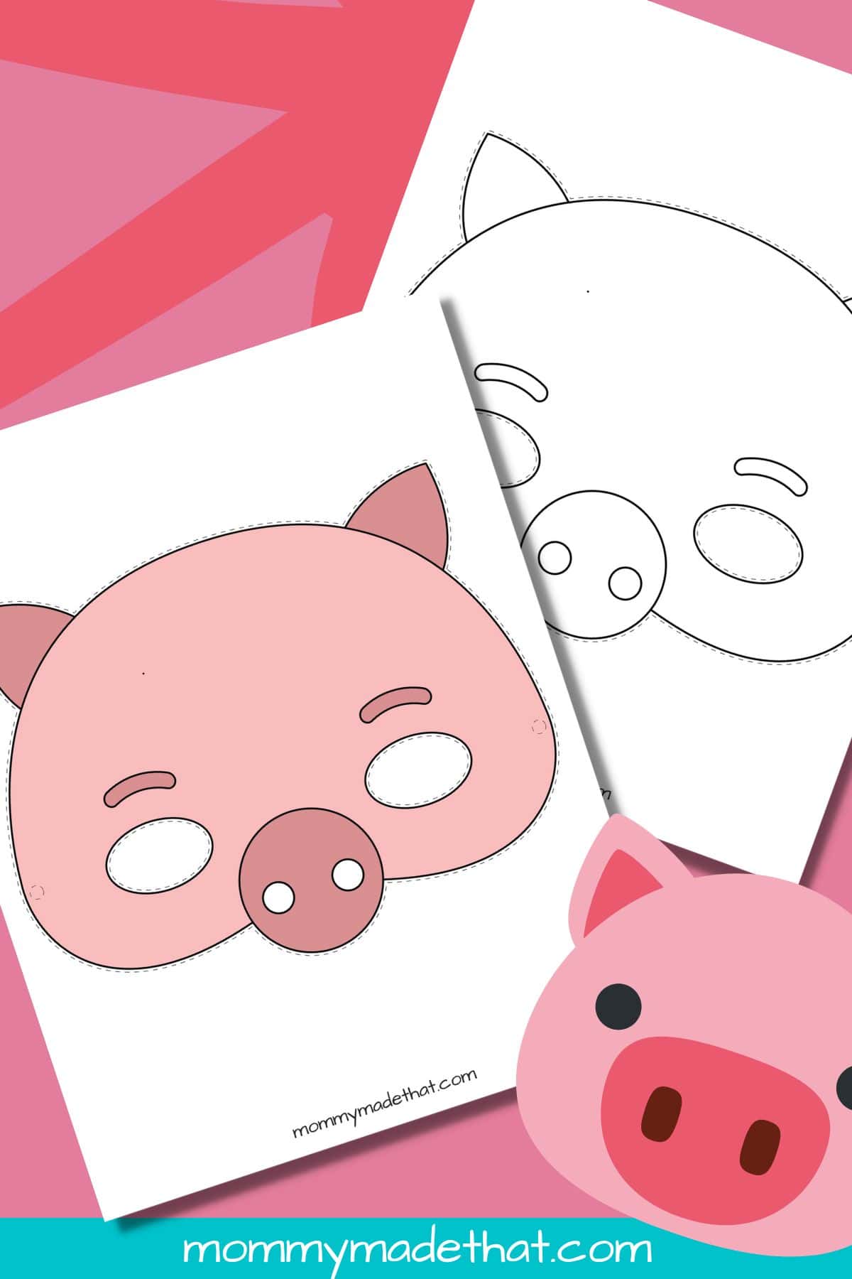 printable pig mask templates