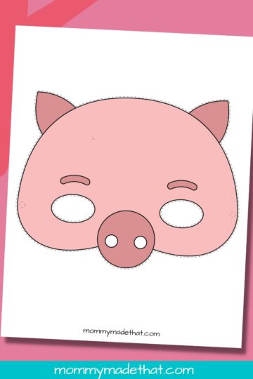 Pig Mask Template (Free Printables!)