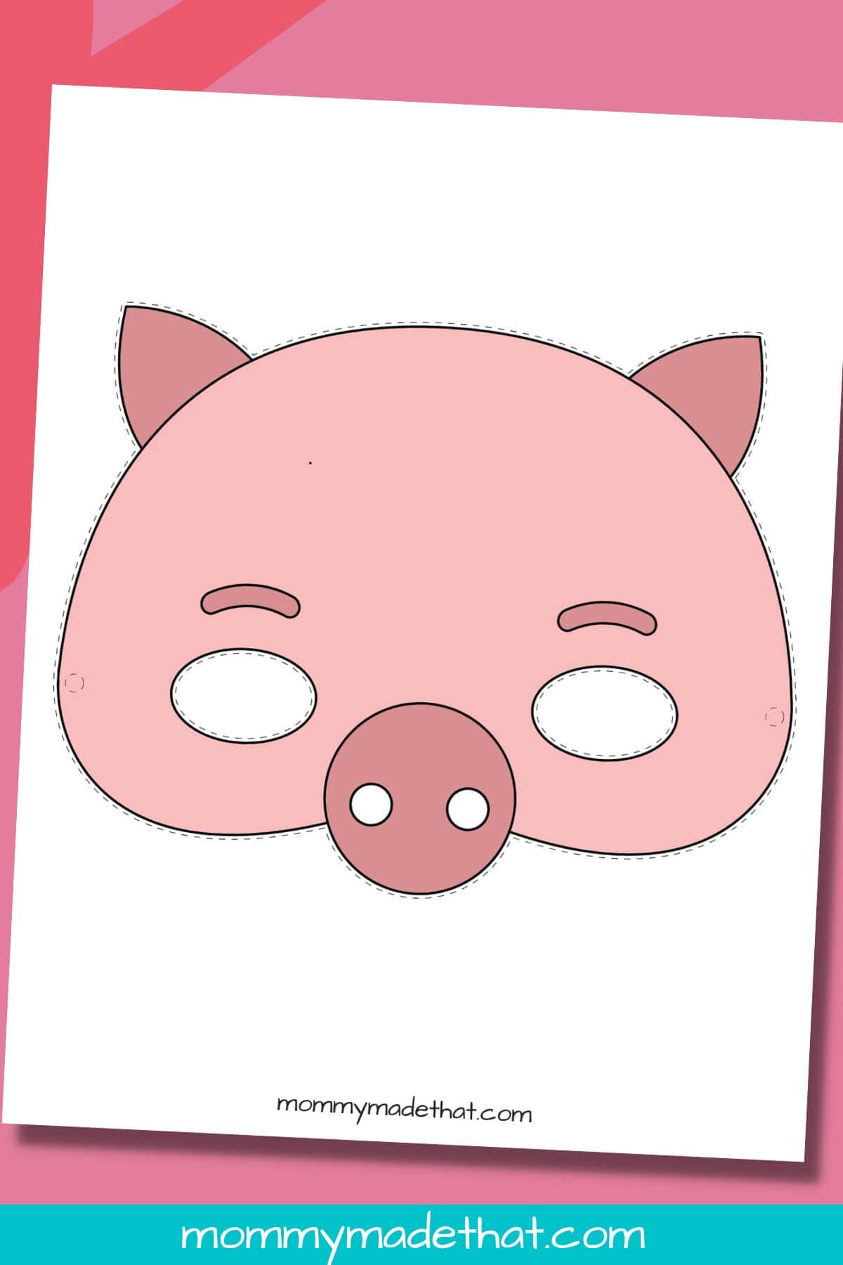 Pig Mask Template (Free Printables!)