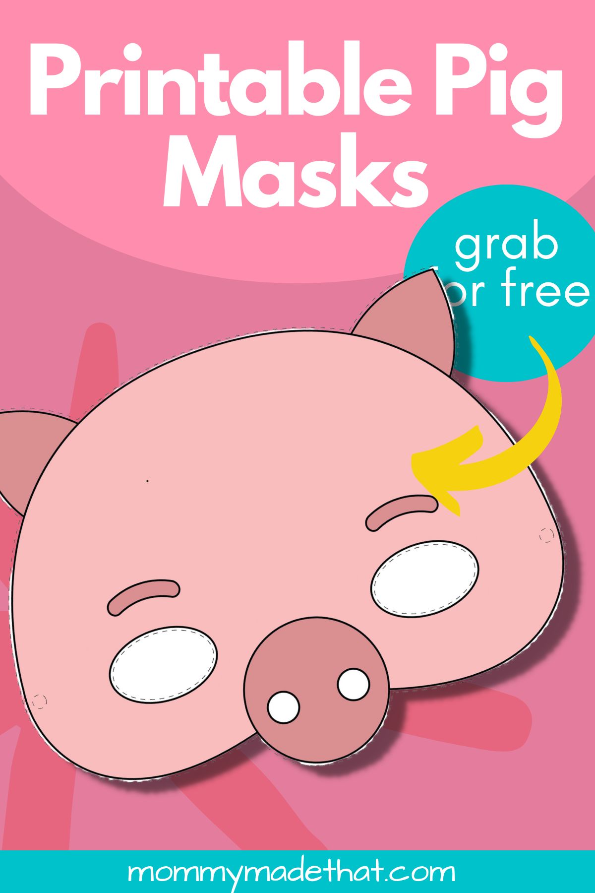 printable pig mask template
