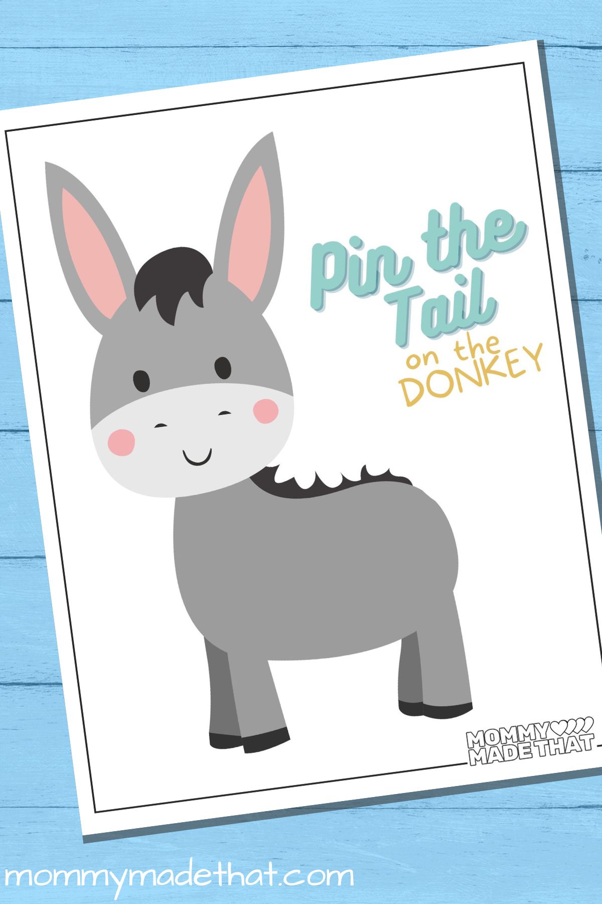 Printable pin the tail on the donkey