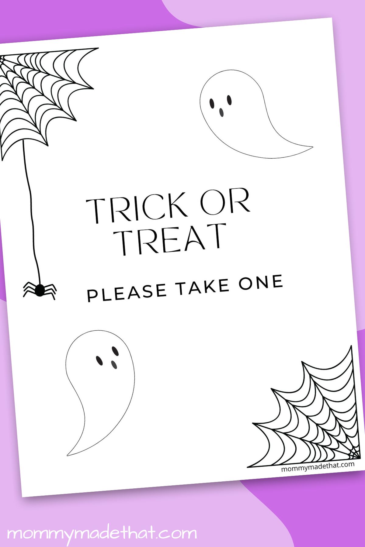 Please take one halloween sign