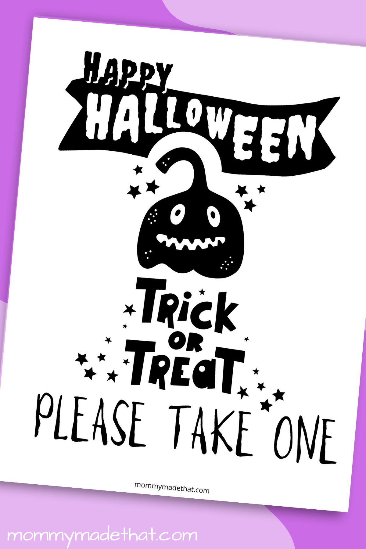 Please take one halloween sign