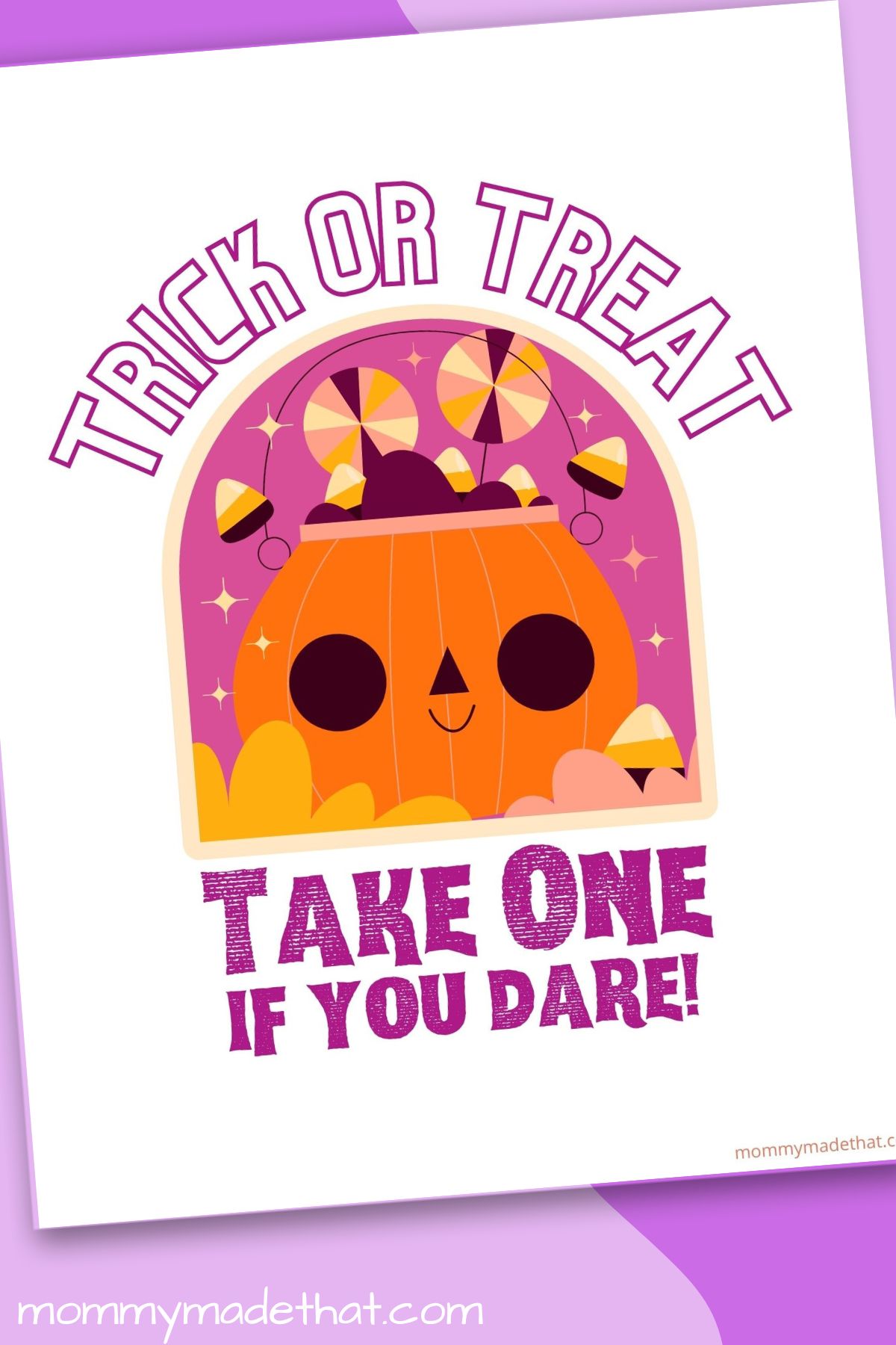 Please take one candy halloween sign