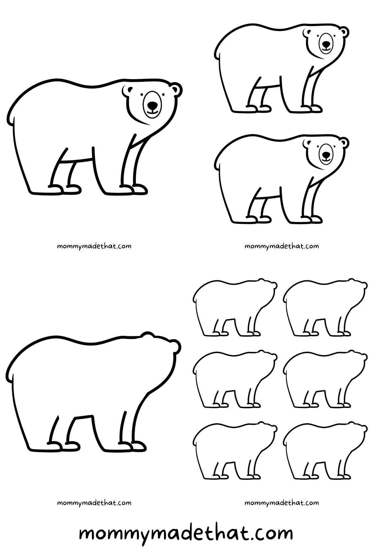 Adorable Polar Bear Templates (Free Printables!)