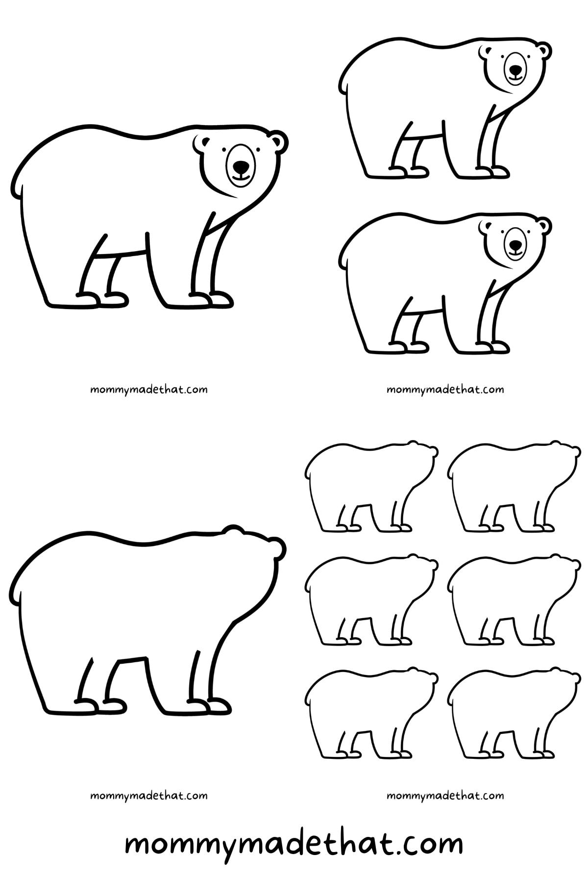 polar bear templates