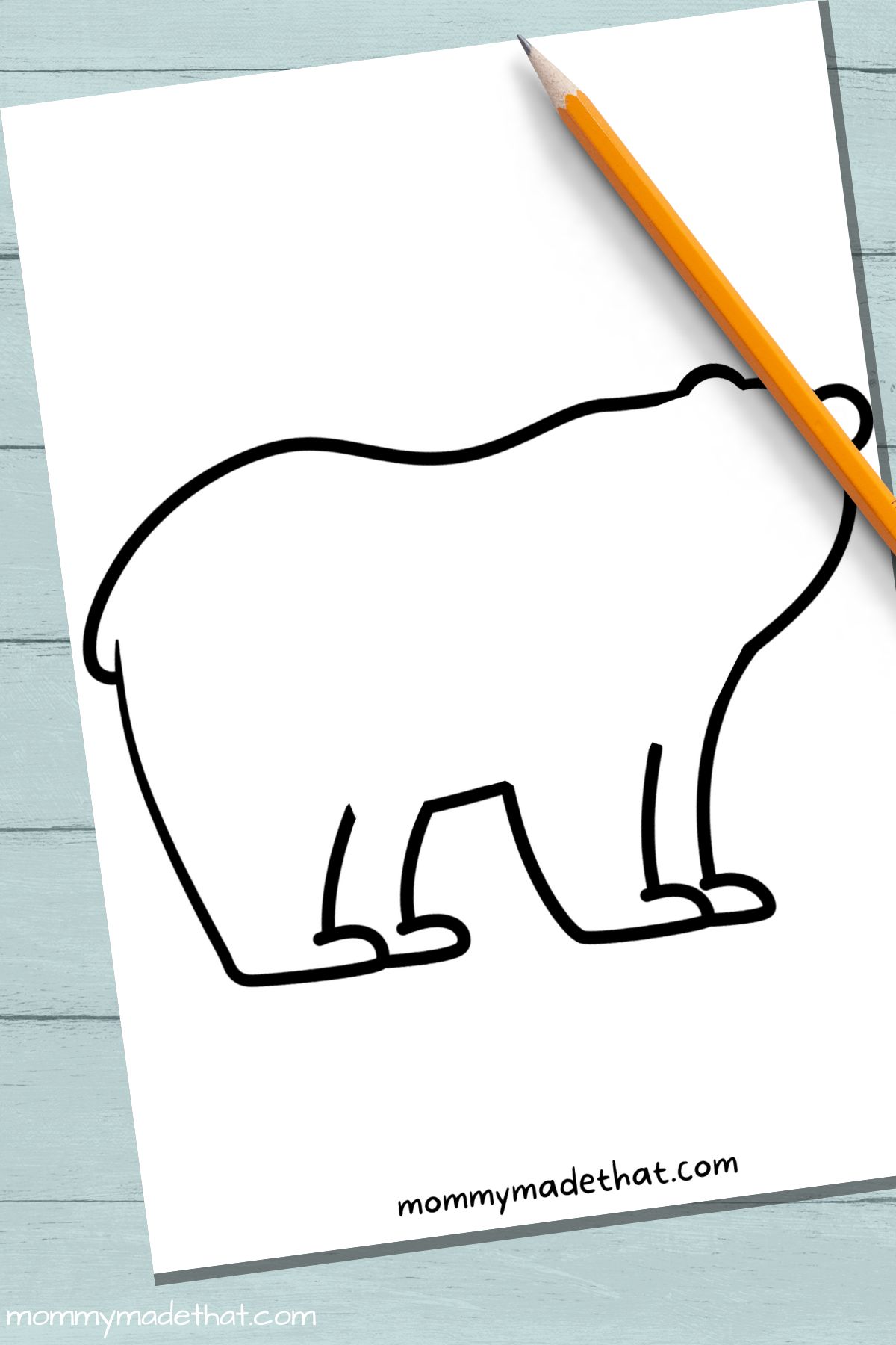 blank polar bear template