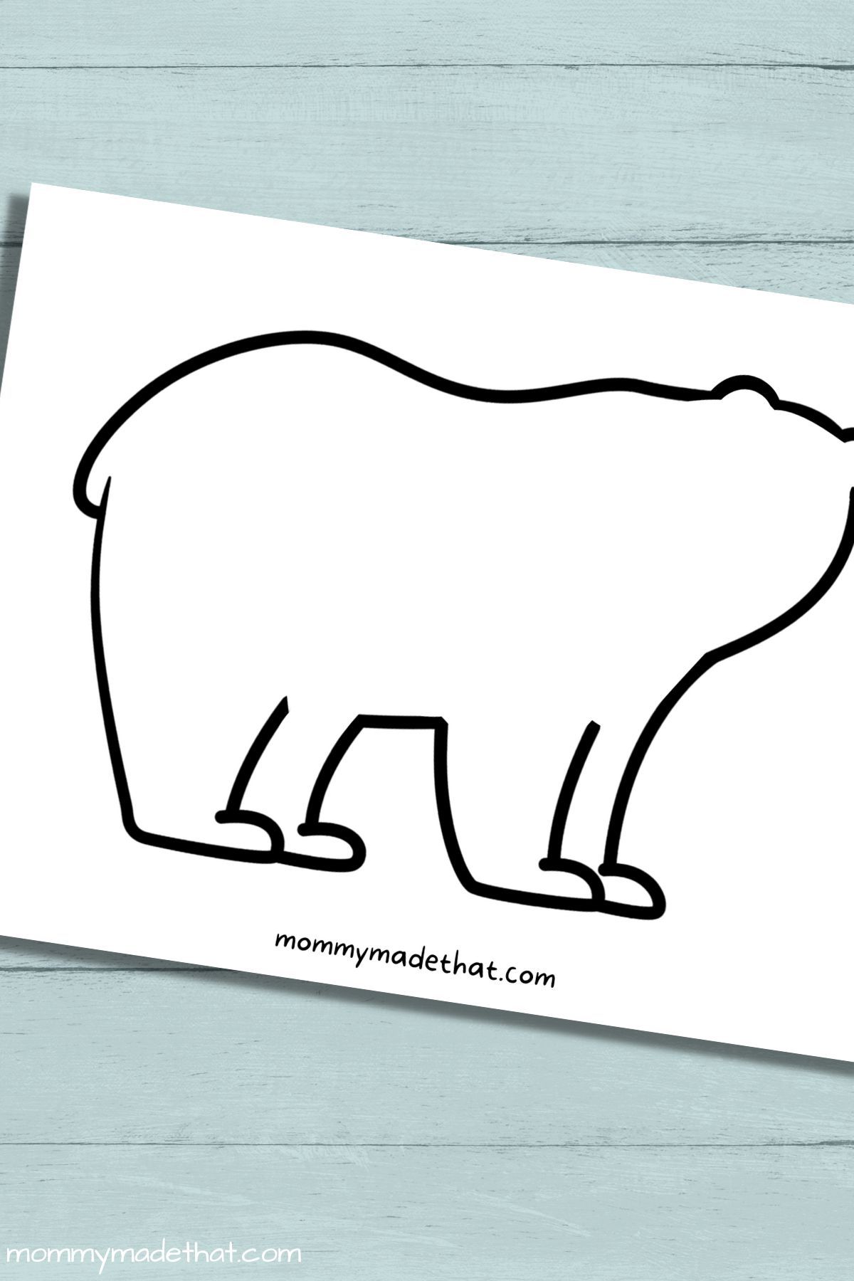 polar bear outline